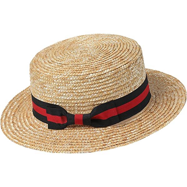 BABEYOND Women Men Brim Boater Hat 1920s Gatsby Straw Hat 20s Costume 