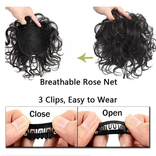 🔥New Year Promotion🔥 |SHORT NATURAL CURLY HAIR TOPPERS
