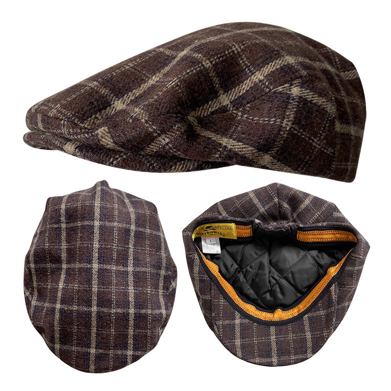 THE PEAKY Marl Flat Hat Brixto-Harris Tweed