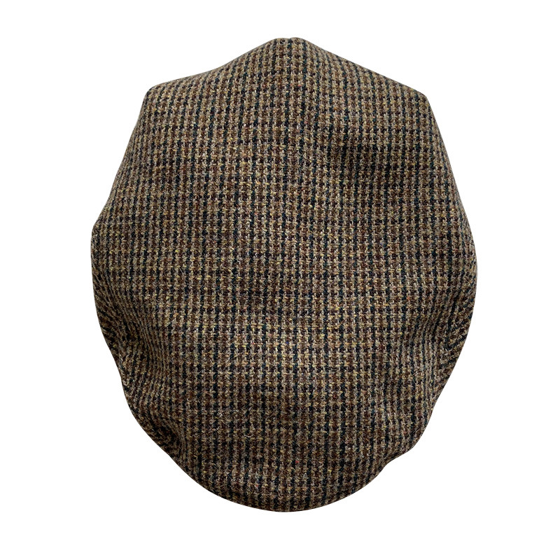 THE PEAKY Marl Flat Hat Taran-Harris Tweed