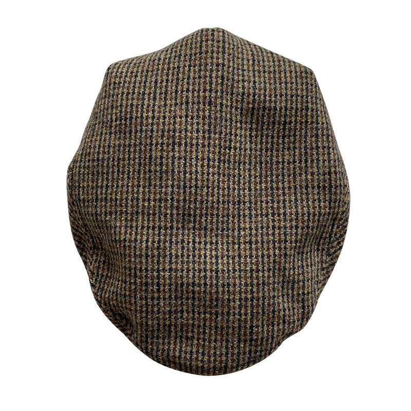 THE PEAKY Marl Flat Hat Taran-Harris Tweed