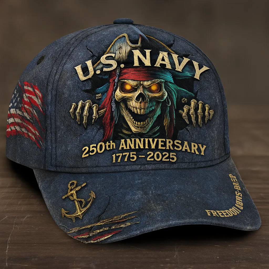 U.S. Navy 250th Anniversary Commemorative Hat – 1775–2025 Veterans Tri