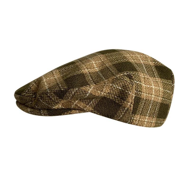 THE PEAKY Marl Flat Hat Oxford-Harris Tweed