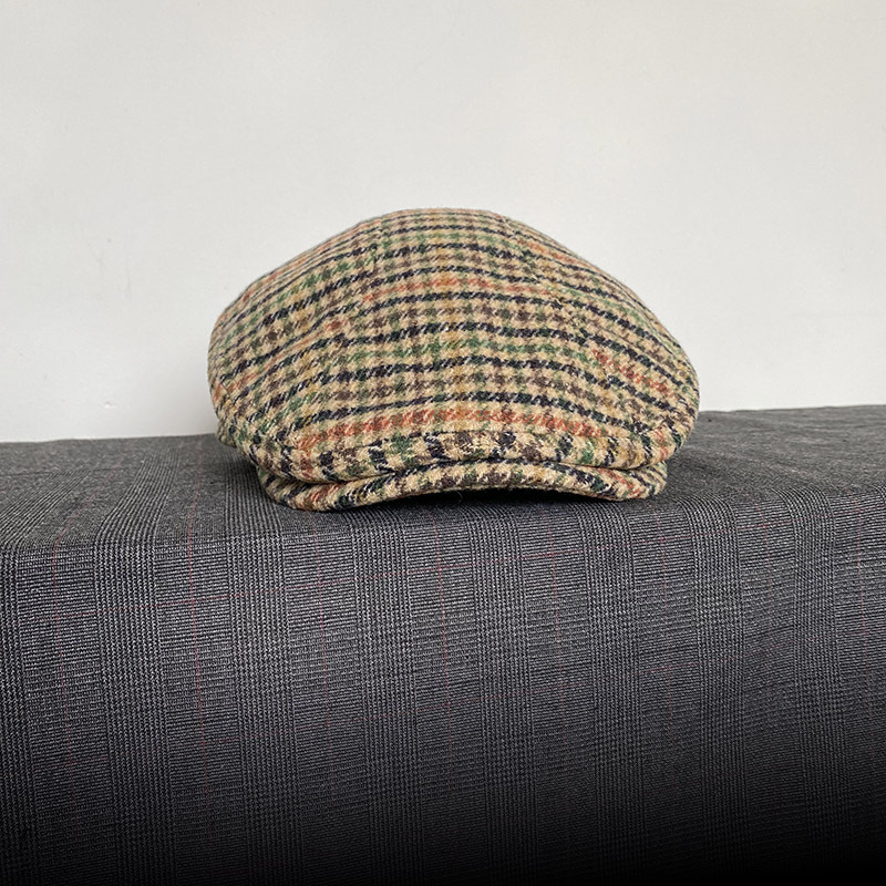 THE PEAKY Marl Flat Hat Barbour-Harris Tweed