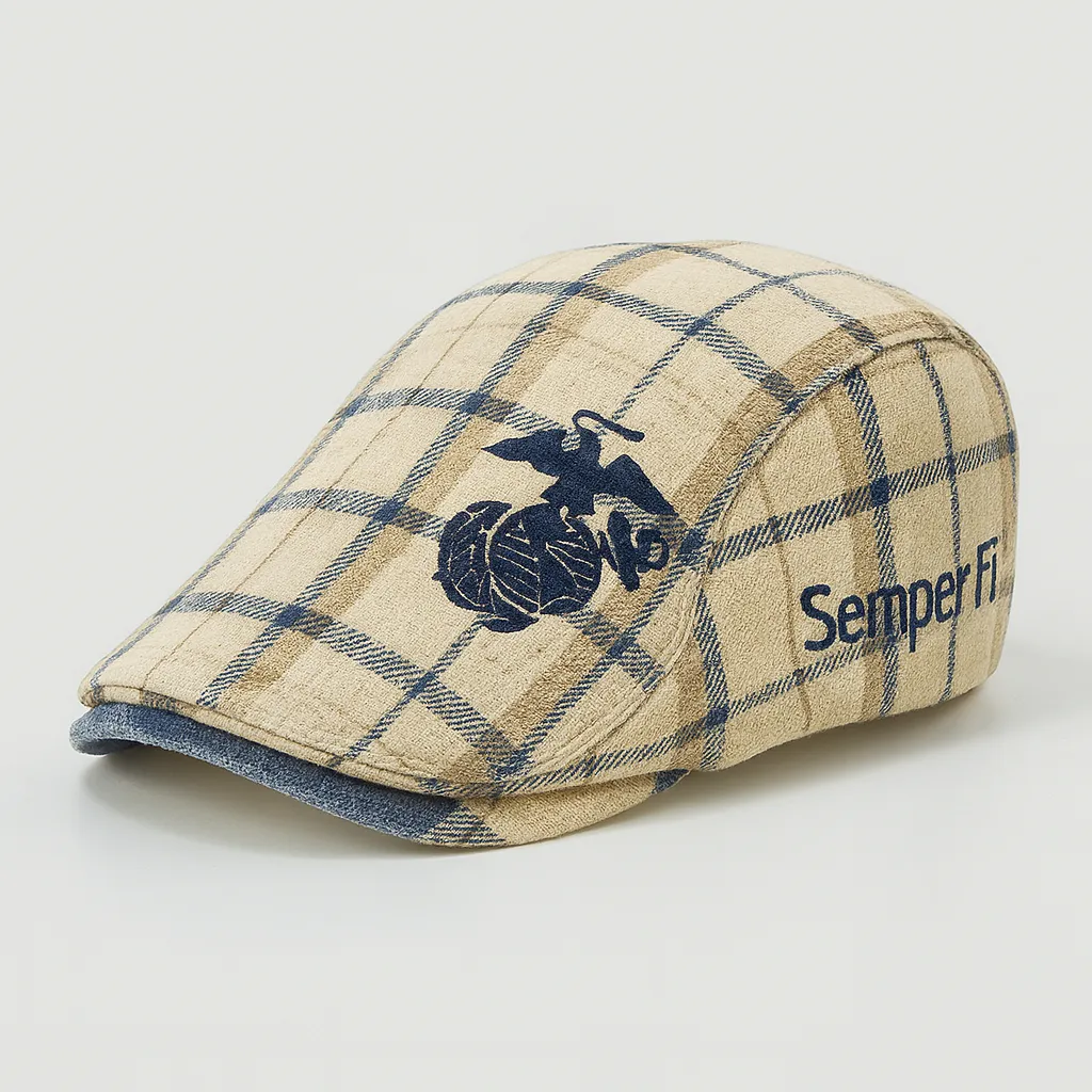 USMC 1775–2025 Semper Fi Plaid Ivy Cap | 250th Anniversary