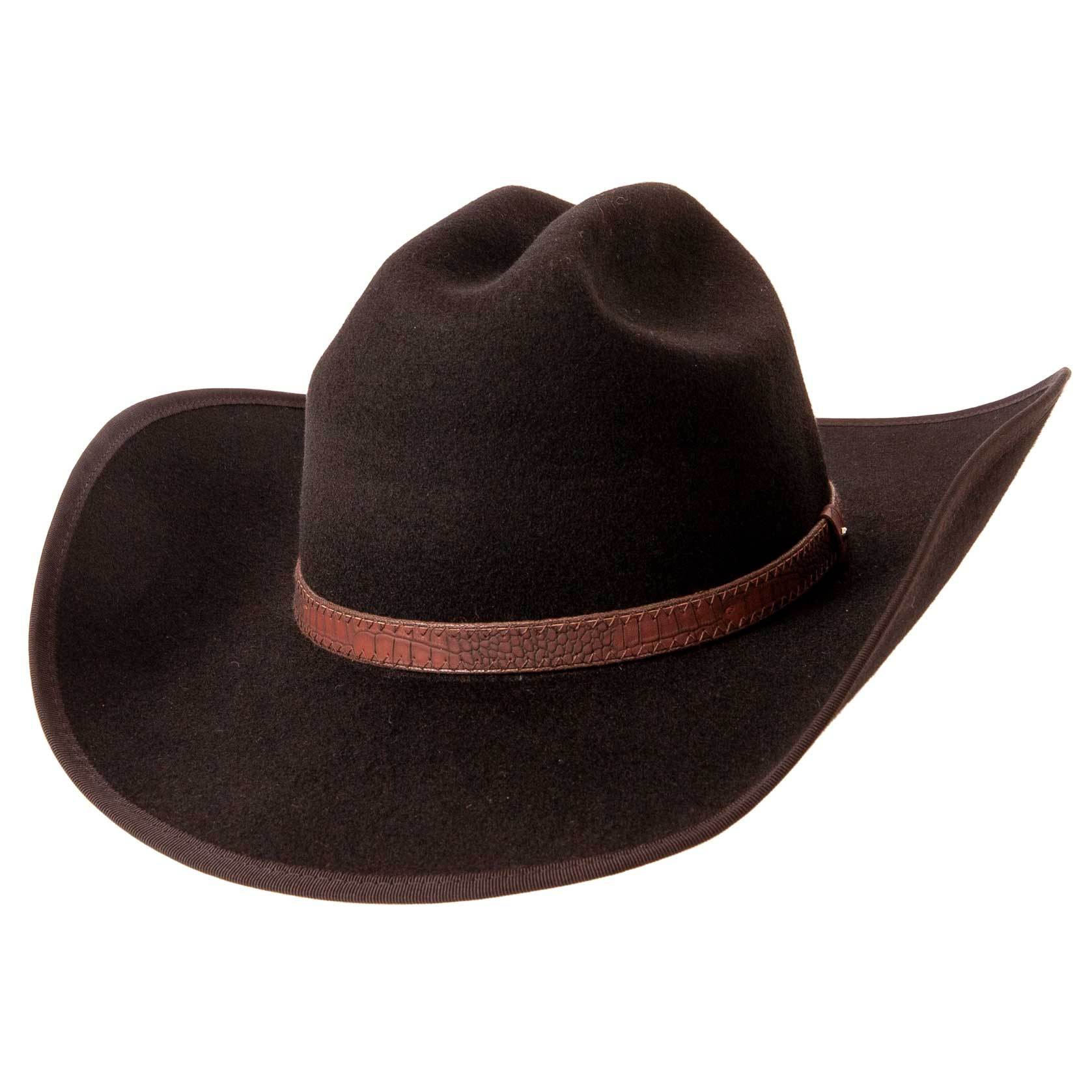 Cattleman - Mens Felt Cowboy Hat - Western Hat Band