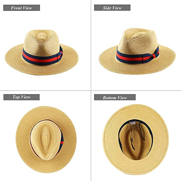 Panama Straw Hats for Men & Women (two Bands)