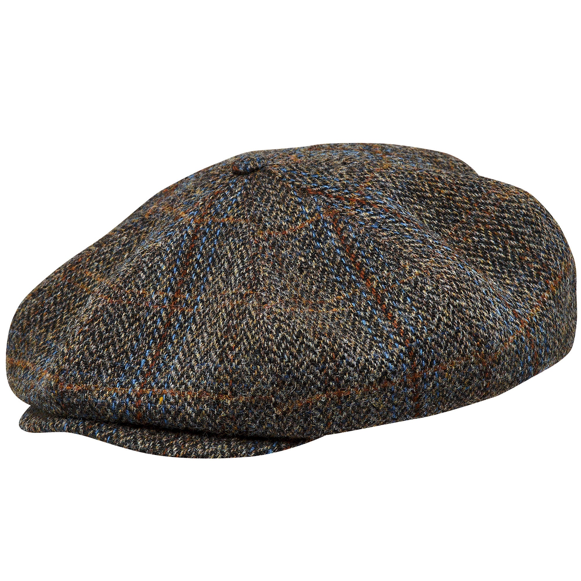 PEAKY CAPS Genuine Scottish Harris Tweed 8 Panels Man Cap