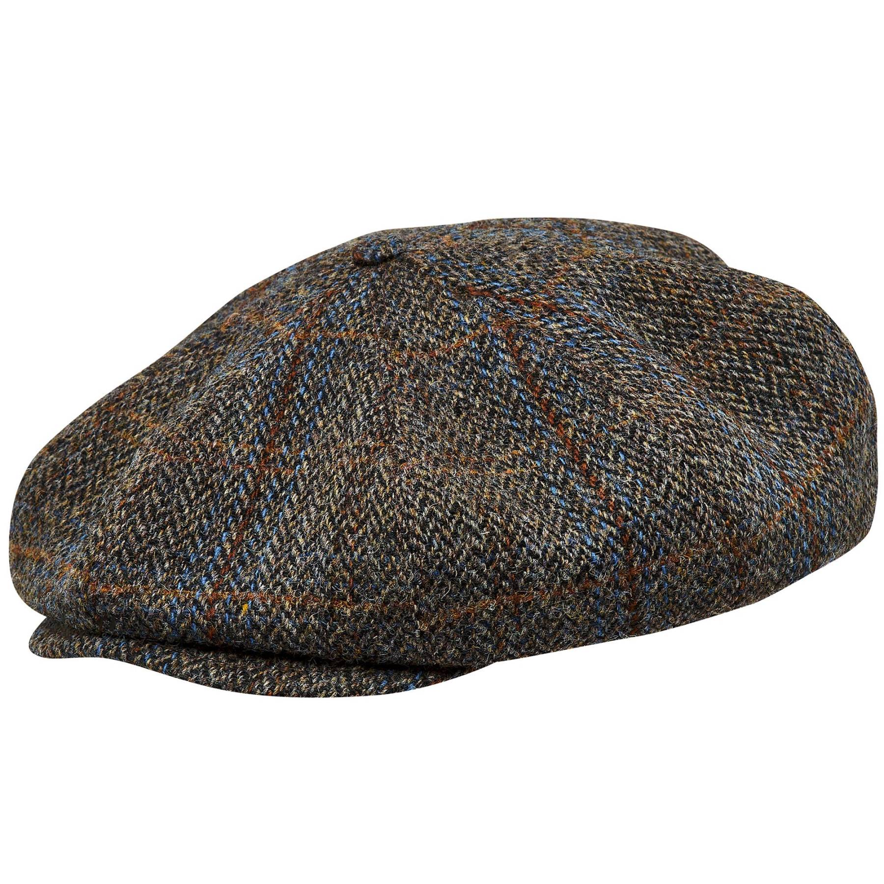 PEAKY CAPS Genuine Scottish Harris Tweed 8 Panels Man Cap