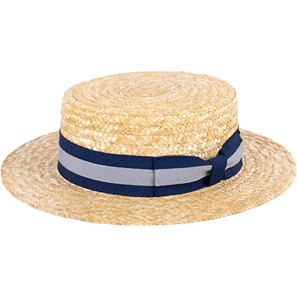 6 ColorsStraw Boater Hat Handmade in Italy