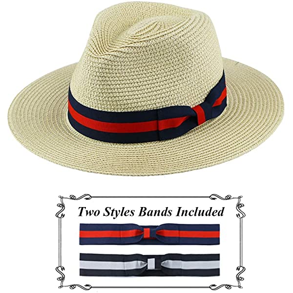 Panama Straw Hats for Men & Women (two Bands)