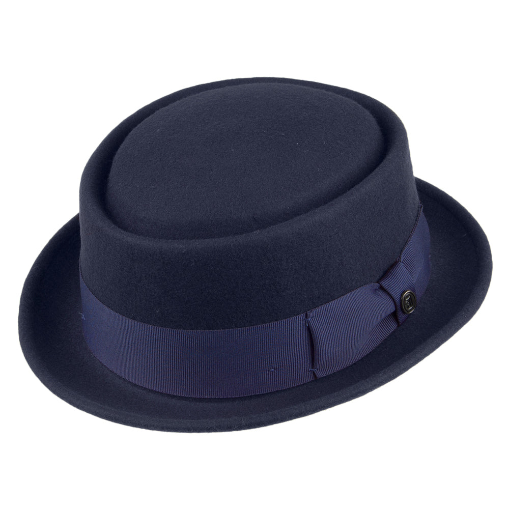 Tienda Jaxon & James Crushable Wool Pork Pie Hat Navy Wholesale Pack