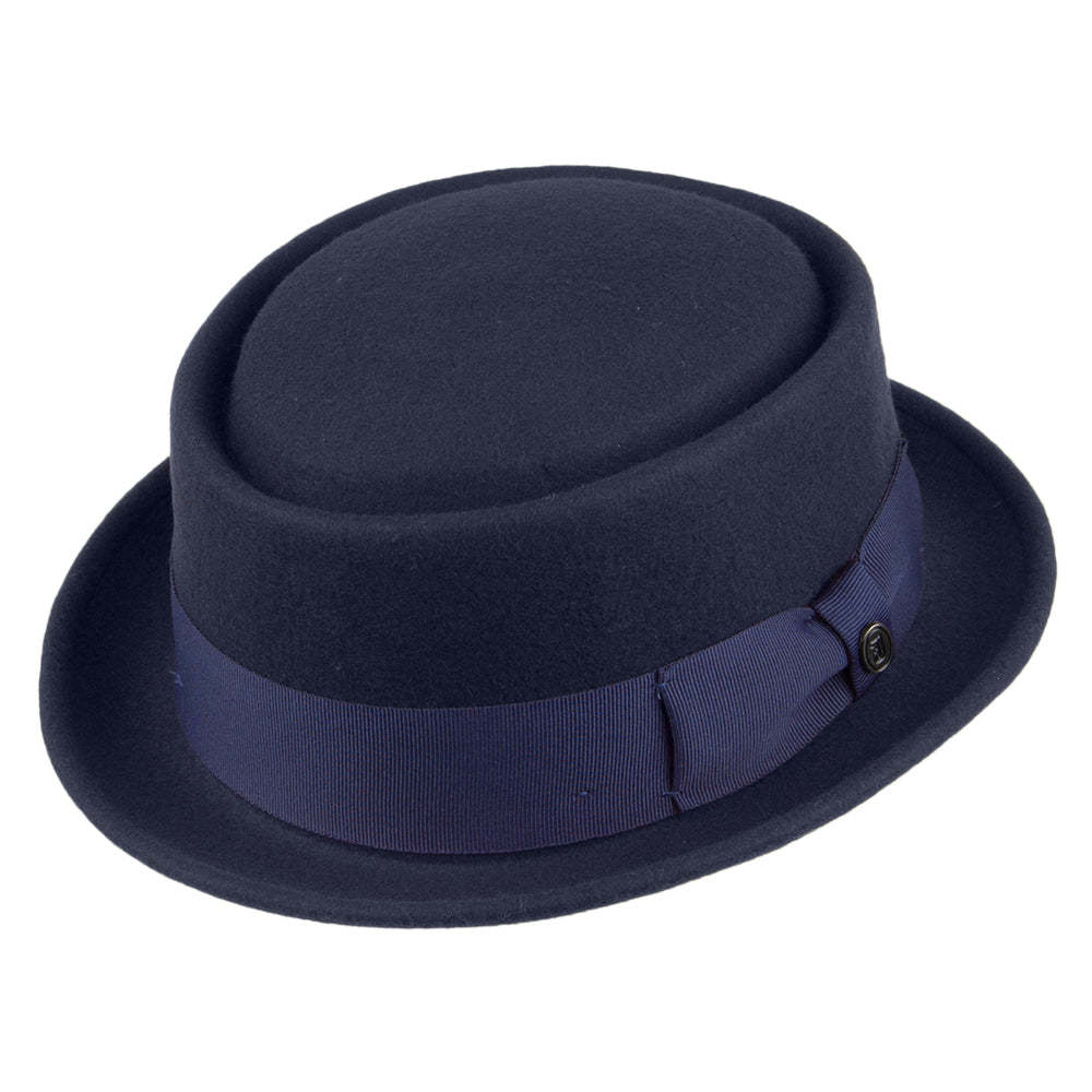 Tienda Jaxon & James Crushable Wool Pork Pie Hat Navy Wholesale Pack
