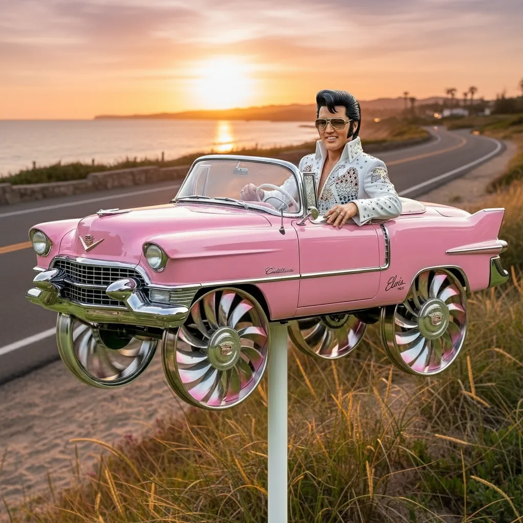 Elvis Garden Wind Spinner