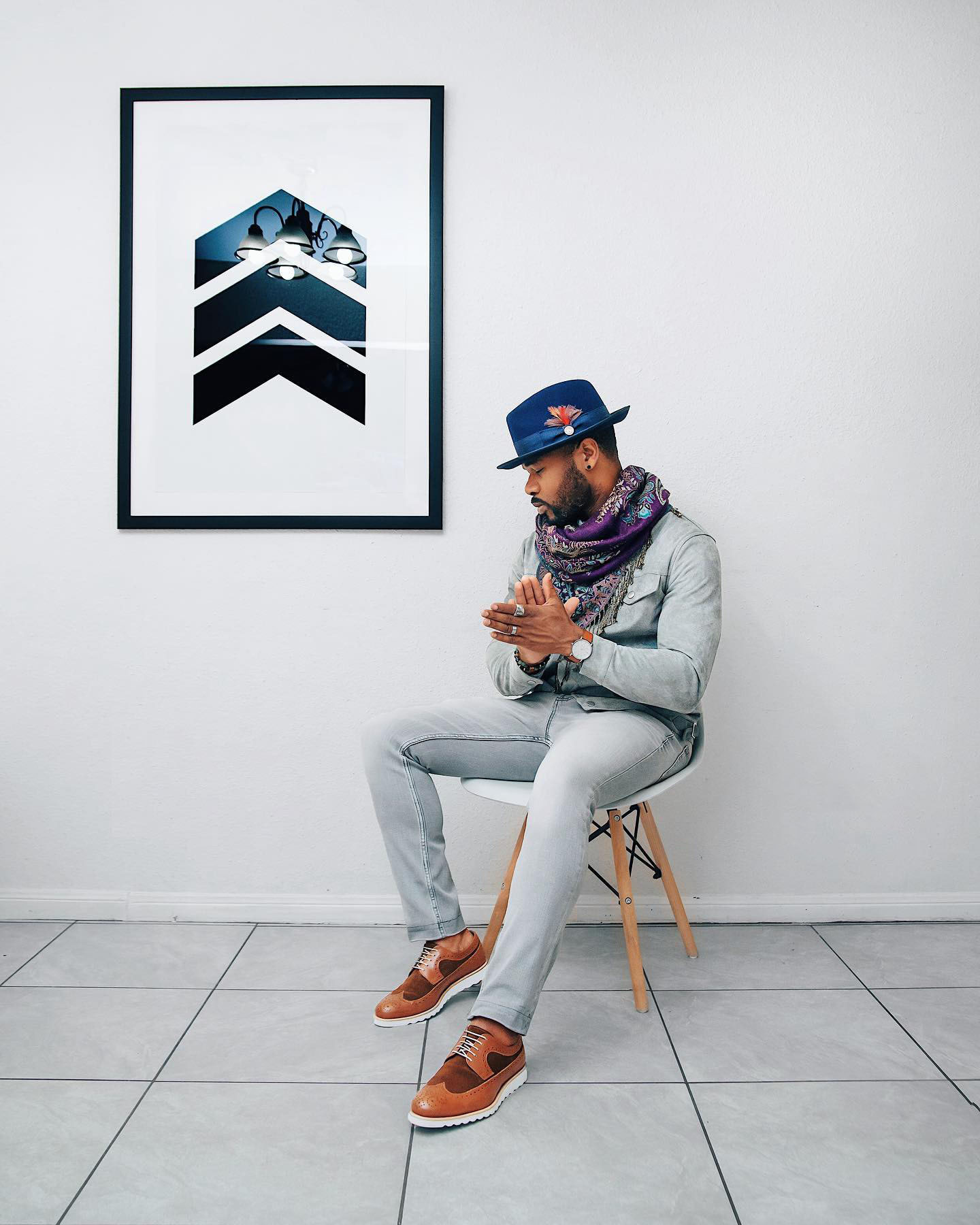 Trilby Fedora – Navy [Fast shipping and box packing]