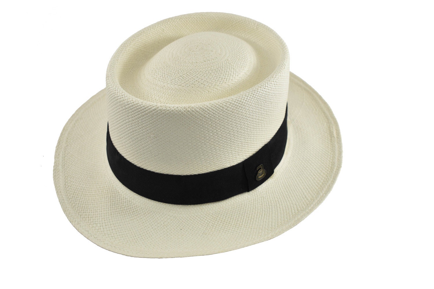 Advanced Original Panama Hat-White Oval Crown-Handwoven in Ecuador 