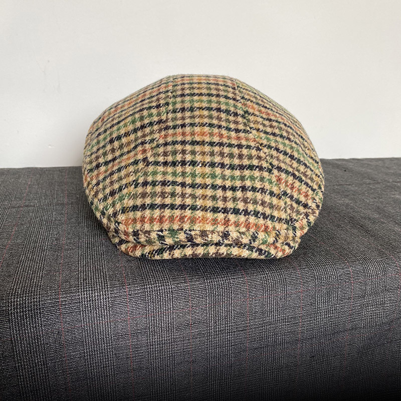 THE PEAKY Marl Flat Hat Barbour-Harris Tweed