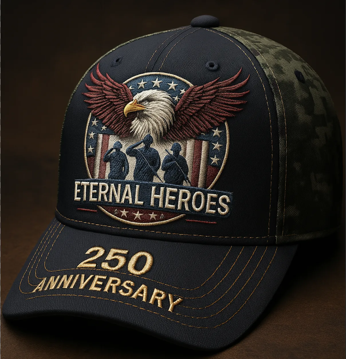 U.S. Navy 250th Anniversary Commemorative Hat – 1775–2025 Veterans Tri
