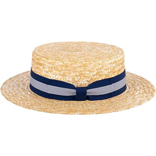 6 ColorsStraw Boater Hat Handmade in Italy