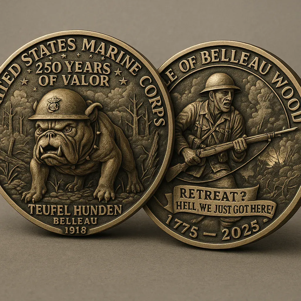 U.S. Marine Belleau Wood Tribute Challenge Coin