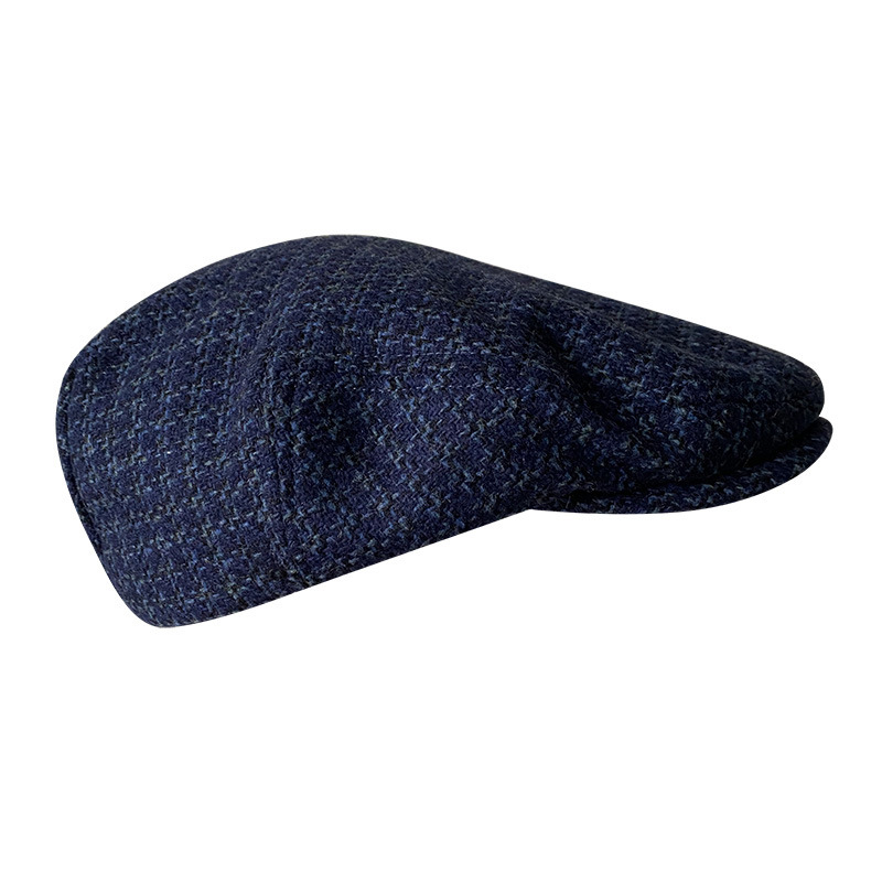 THE PEAKY Marl Flat Hat Barbour-Harris Tweed