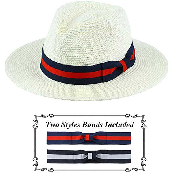 Panama Straw Hats for Men & Women (two Bands)