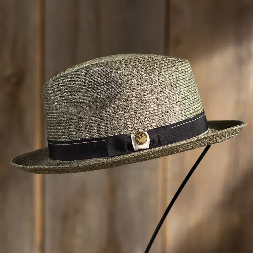 Crushable Straw Fedora Hat