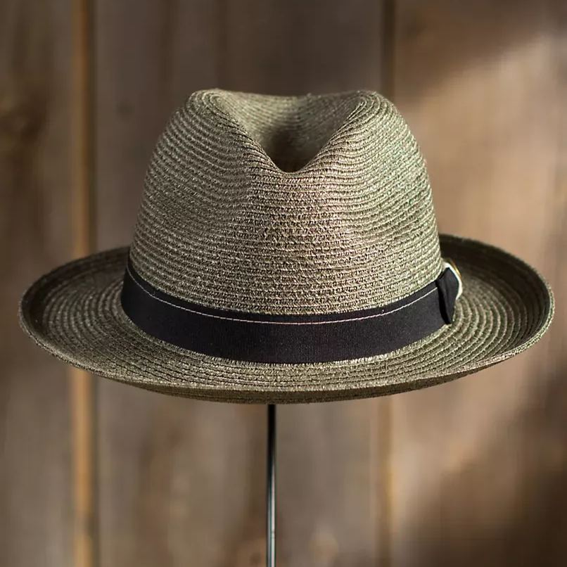 Crushable Straw Fedora Hat
