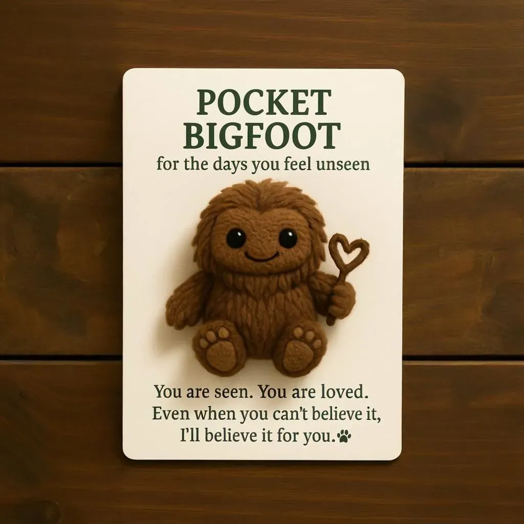 🐾🎁Pocket Bigfoot – Your Furry Little Encourager