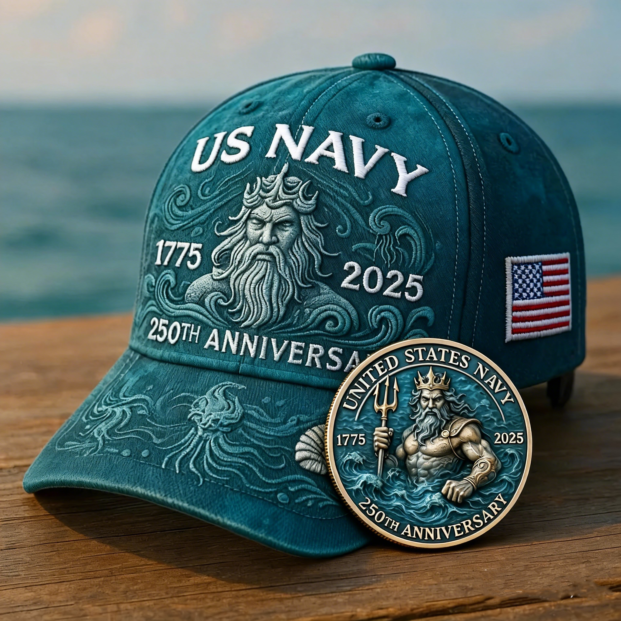 💥Black Friday 24H Flash Sale-US Navy 250 Years - Heritage Embroidered Cap Series