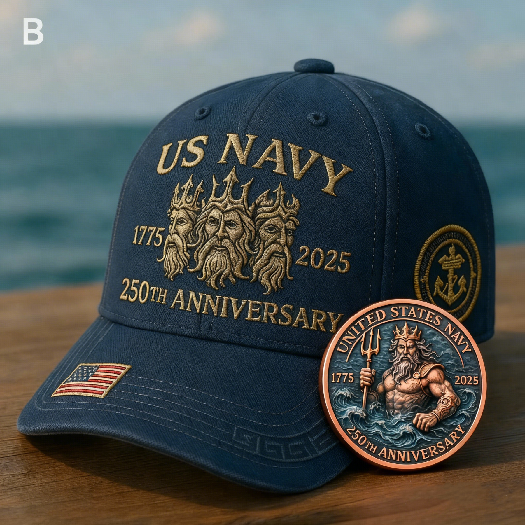 💥Black Friday 24H Flash Sale-US Navy 250 Years - Heritage Embroidered Cap Series