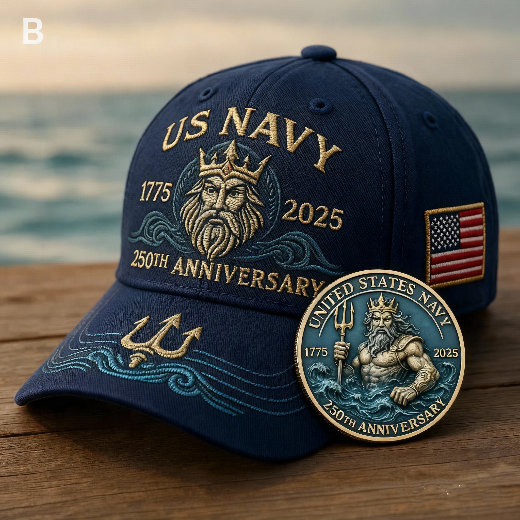 💥Black Friday 24H Flash Sale-US Navy 250 Years - Heritage Embroidered Cap Series