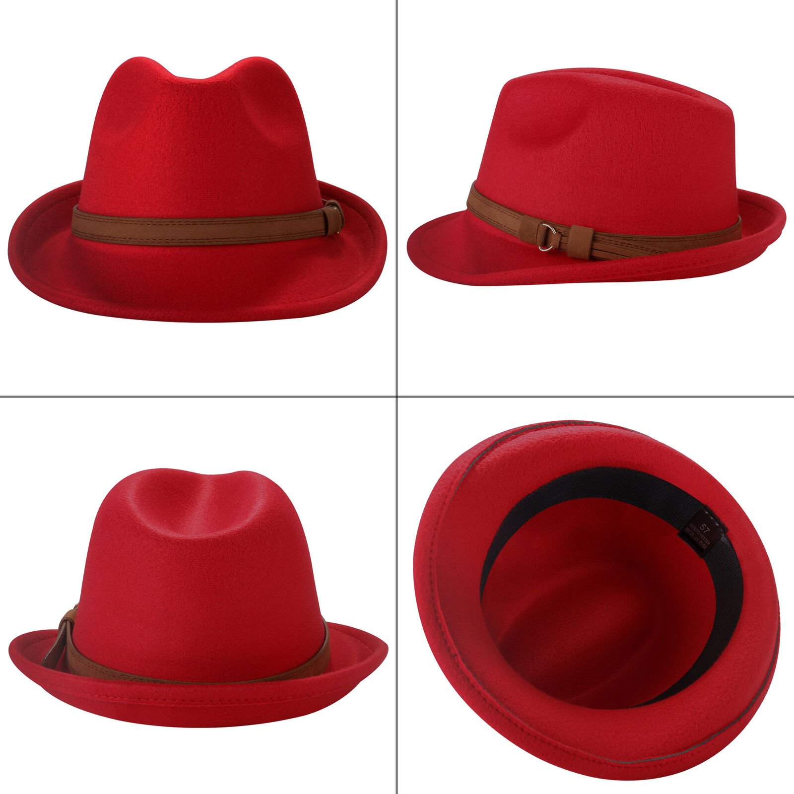 Classic Jazz Felt Hat Wide Brim Fedora Hat