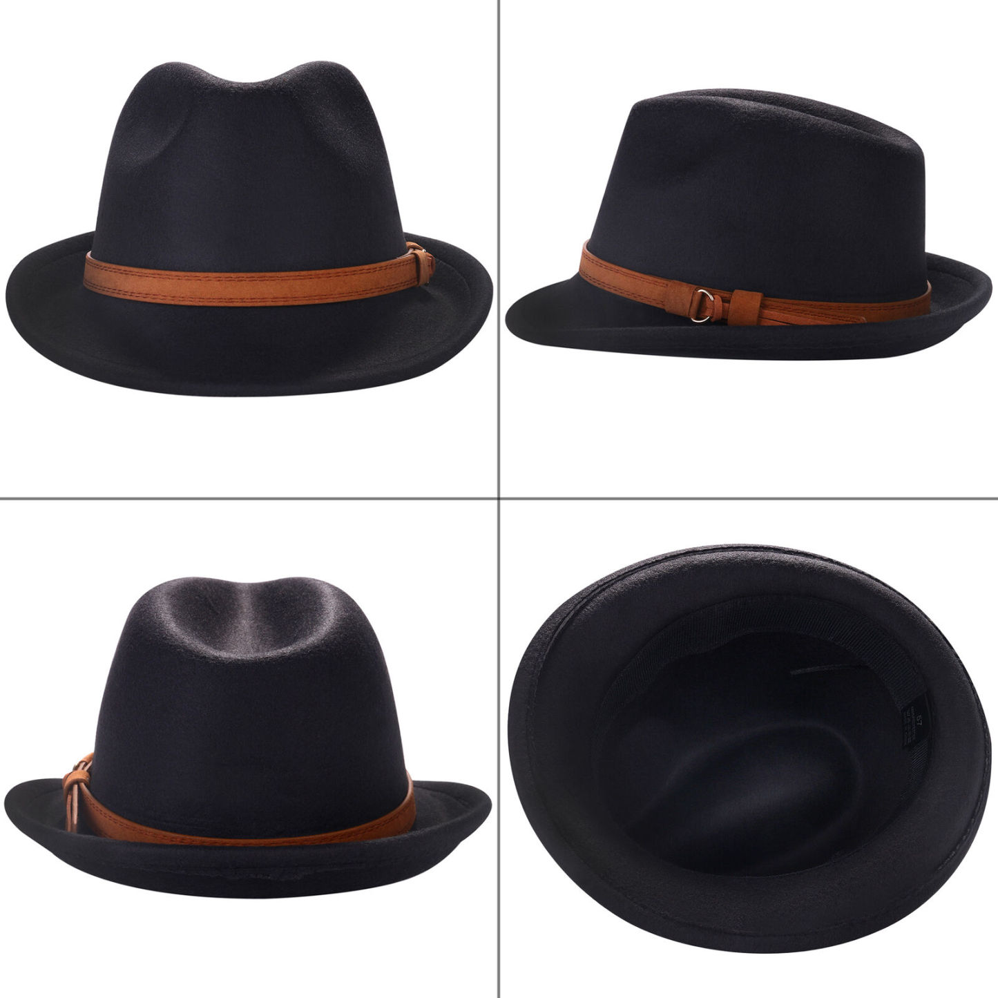 Classic Jazz Felt Hat Wide Brim Fedora Hat