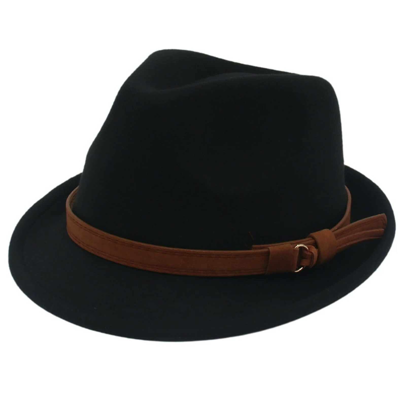 Classic Jazz Felt Hat Wide Brim Fedora Hat