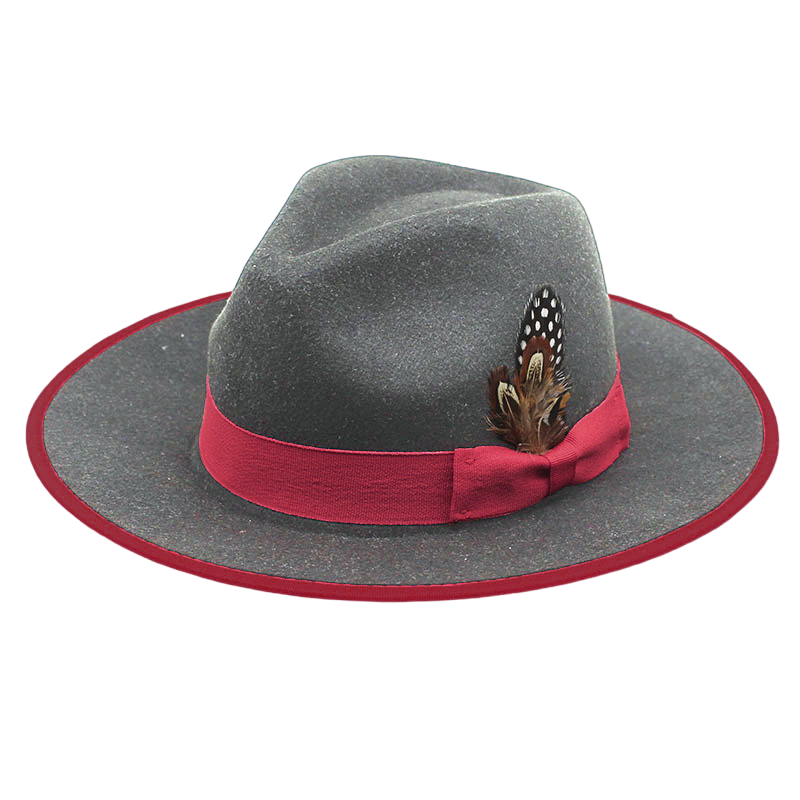 Ferguson Fedora - Slate+Burgundy [Fast shipping]