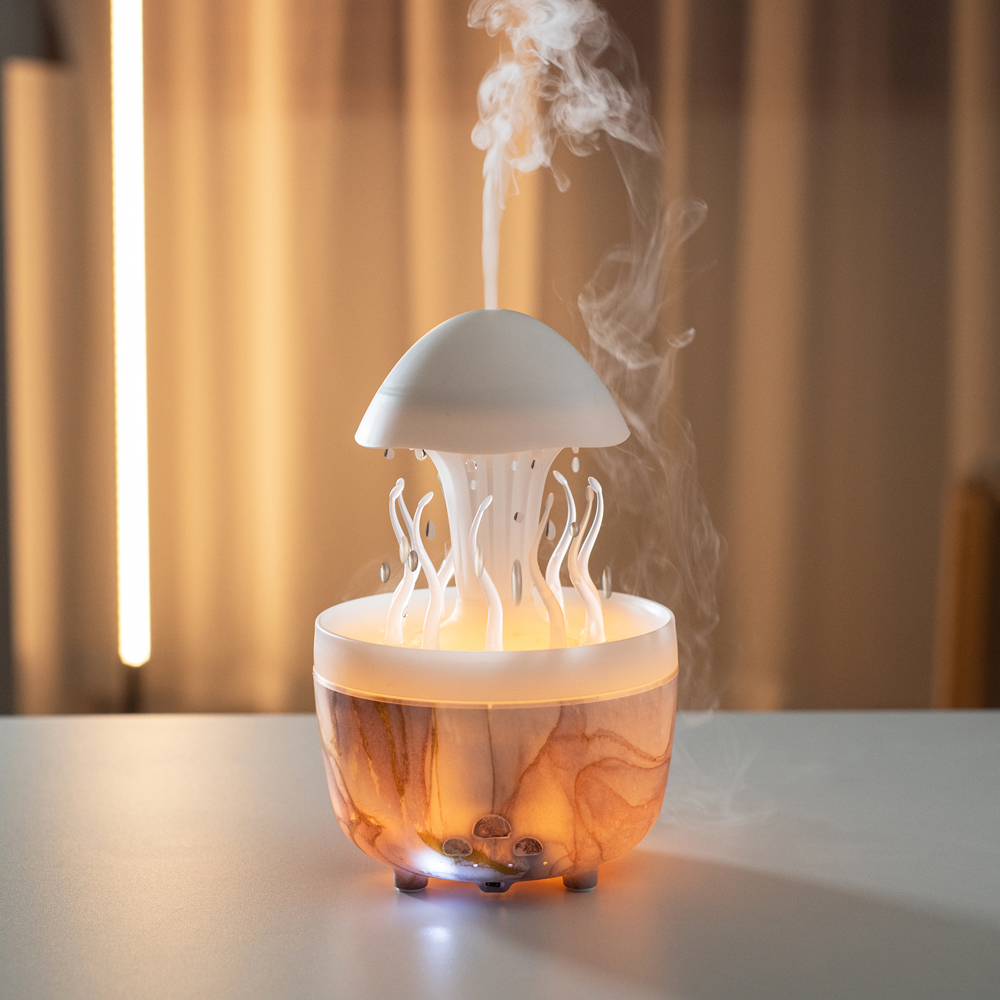 Newmelo Rain Sound Sleep Aid Jellyfish Aromatherapy Humidifier