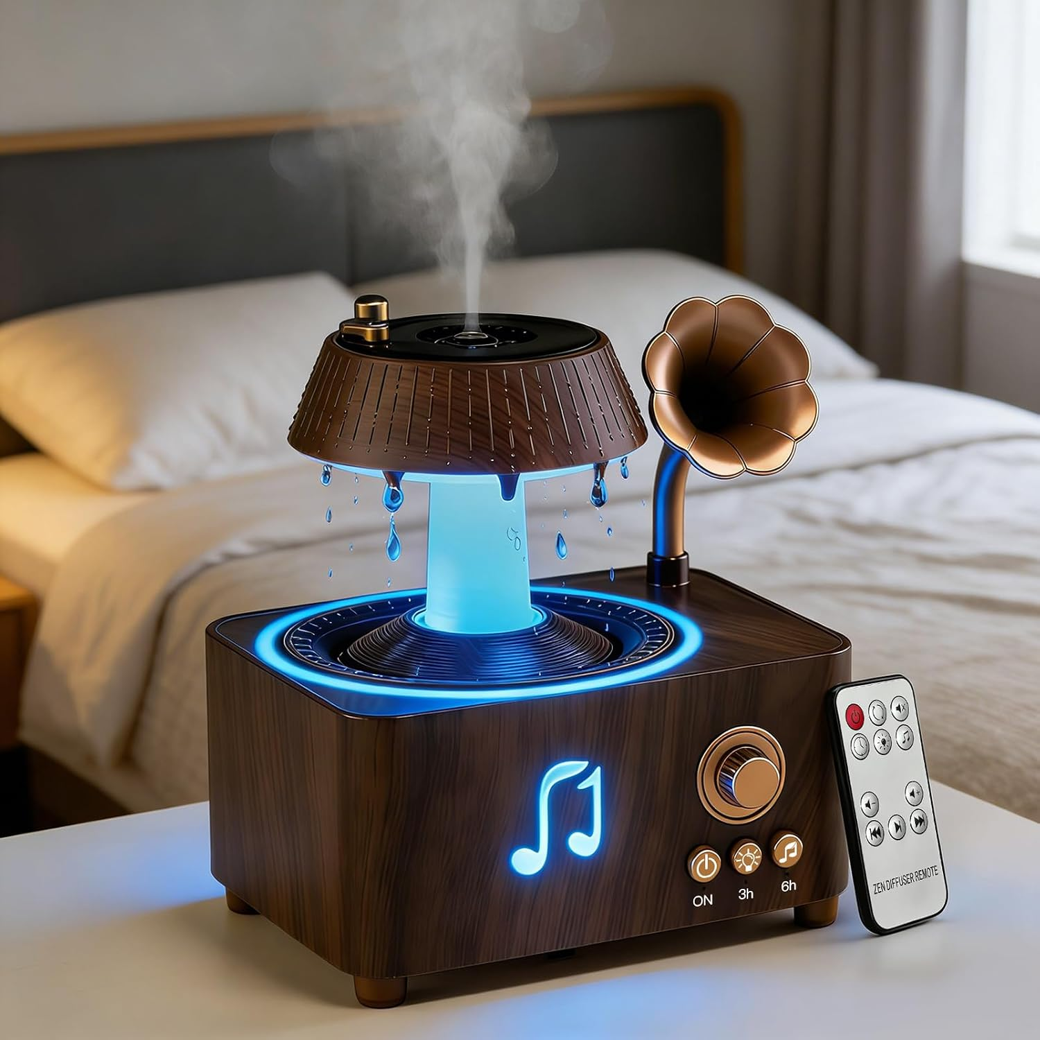 Newmelo™ Retro Phonograph-Style Bluetooth Speaker & Aromatherapy Humidifier