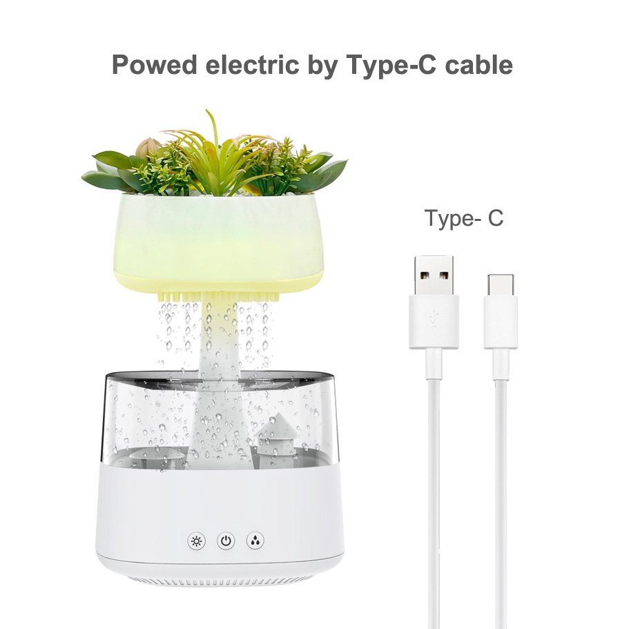 Newmelo® Sleep Aid Aromatherapy Diffuser Humidifier Flower and Plant Type (Can Place Live Plants)