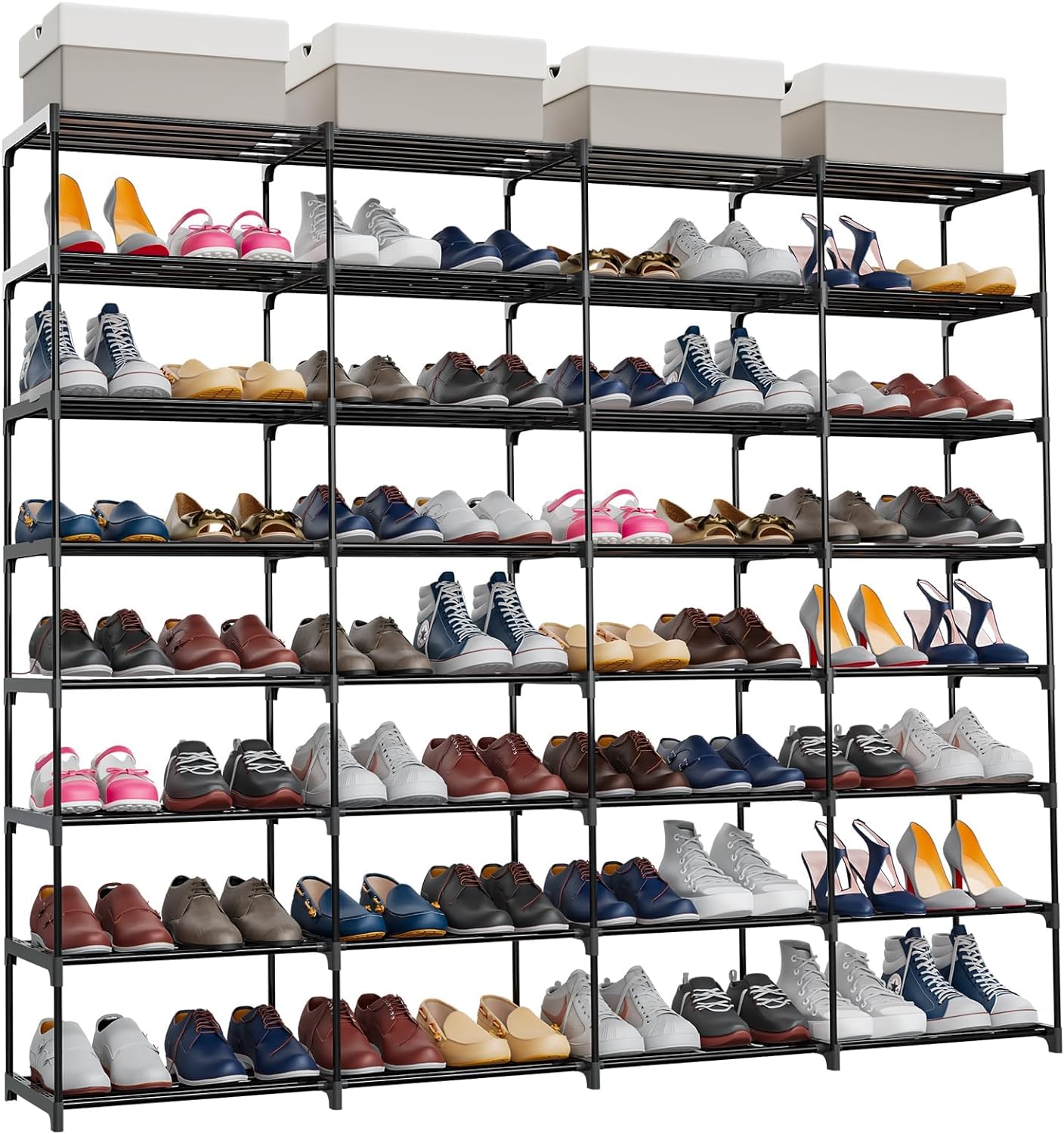 Wolfb Large Shoe Rack Shoe Organizer for 62-66 Pairs Shoes and Boots