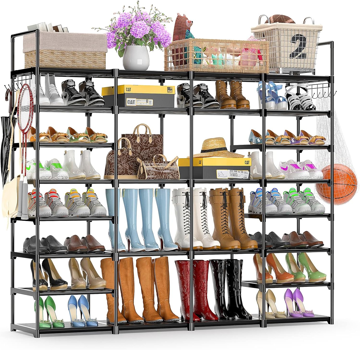 10-Tier Shoe Rack, Shoe Organizer for Closet, Entryway, Large