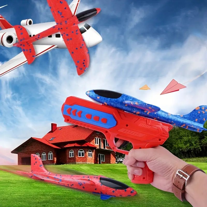 Children's Foam Catapult Airplane Outdoor Toy