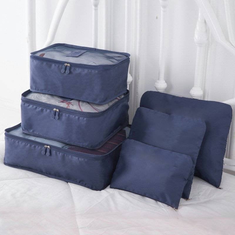 ✈6 pieces portable luggage packing cubes