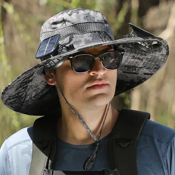 Last day to get over 69% off-✨🔥🔥Outdoor Wide Brim Sun Hat With Solar Fan