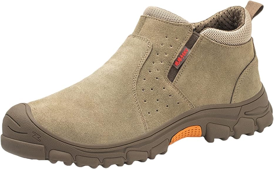 Mens Safety Shoes Slip-On Steel Toe Cap Work Boots