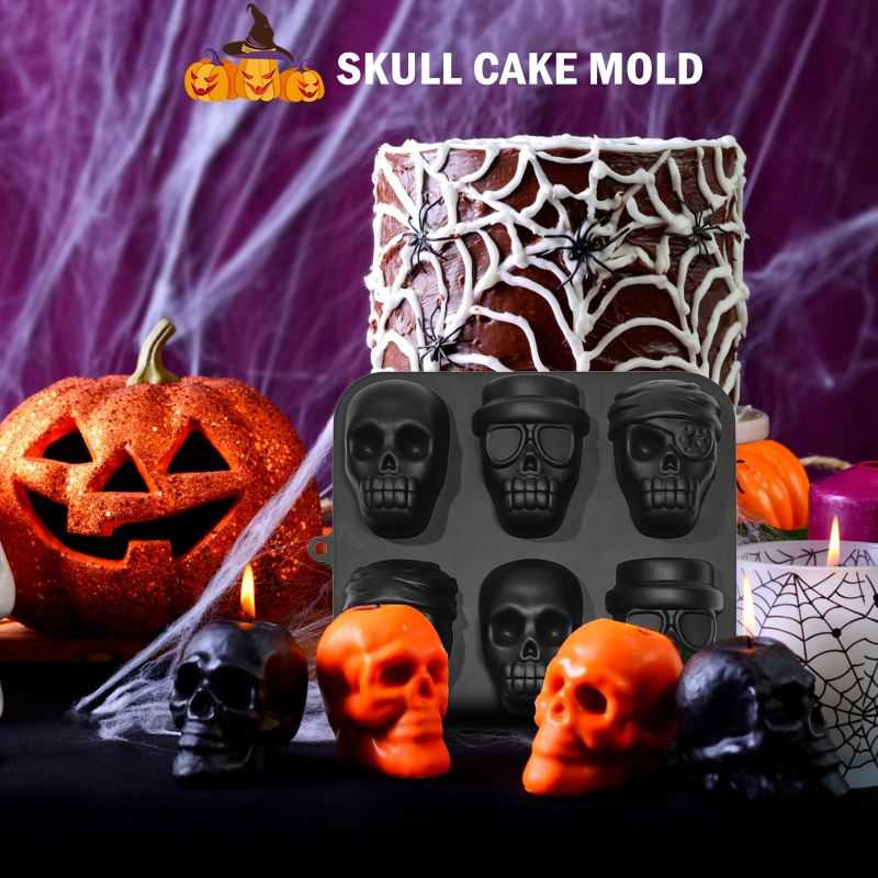 (Halloween Sale-40% OFF) Halloween Skull Cake Pan Silicone Mold