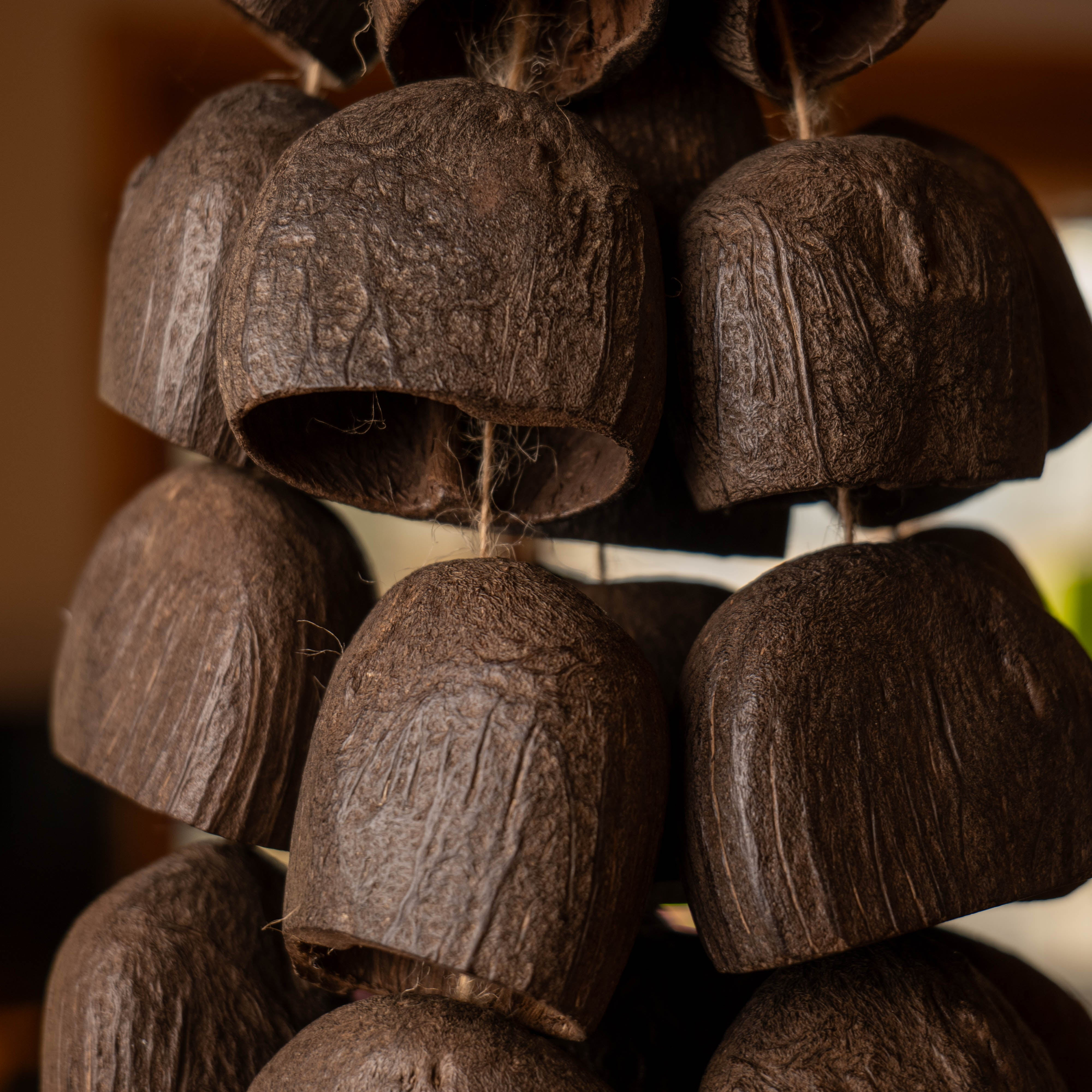 Natural Handcrafted Multi-Layer Seed Shell Wind Chime