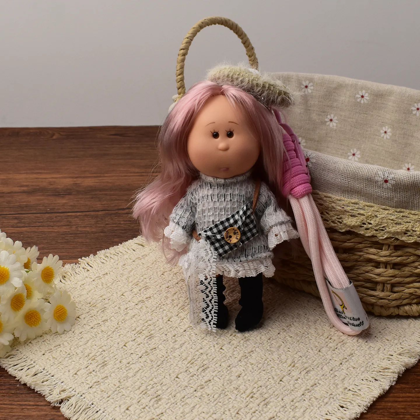 14cm Dress-up Articulated Potato Doll Keychain