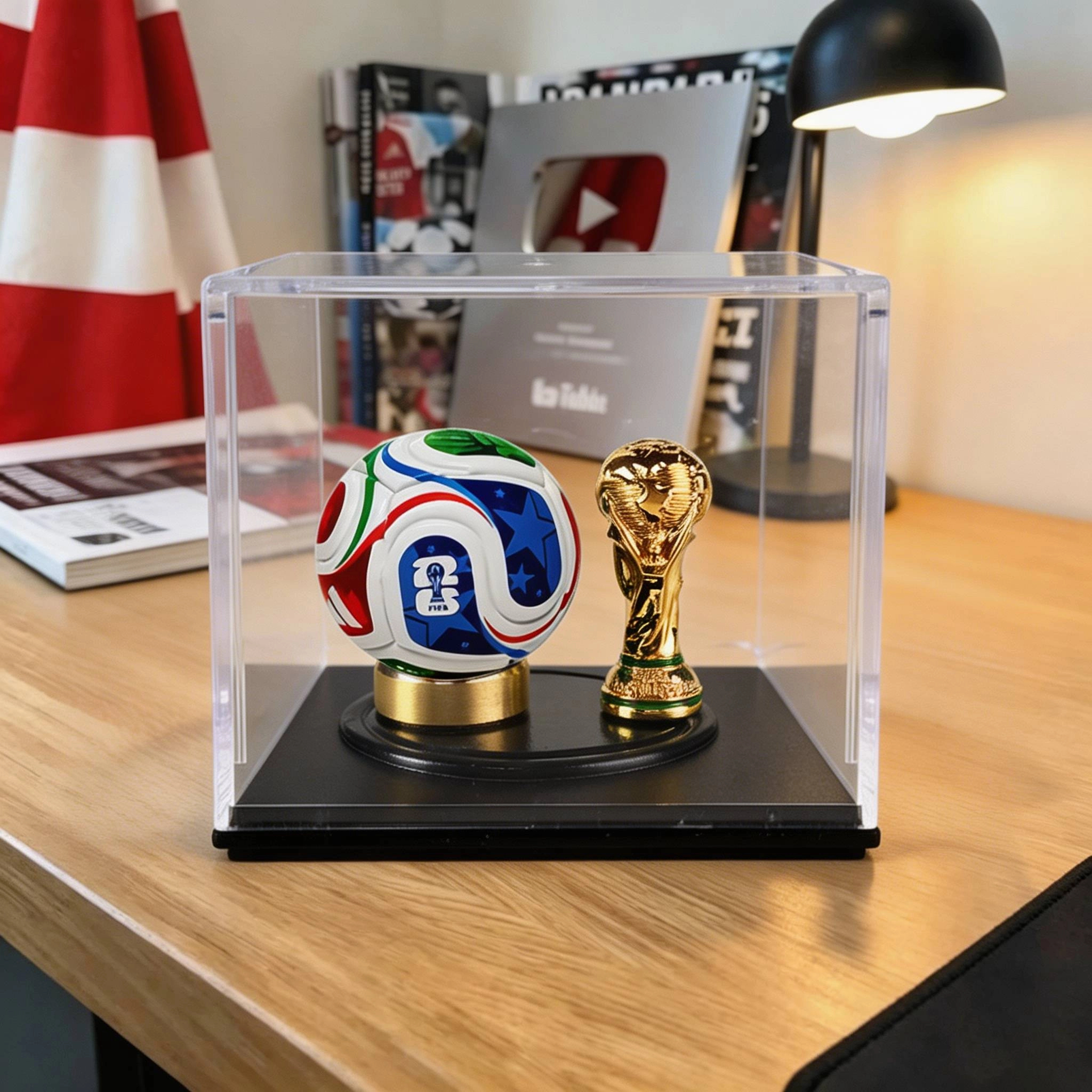 2026 FIFA World Cup Mini Football & Trophy Premium Display Box