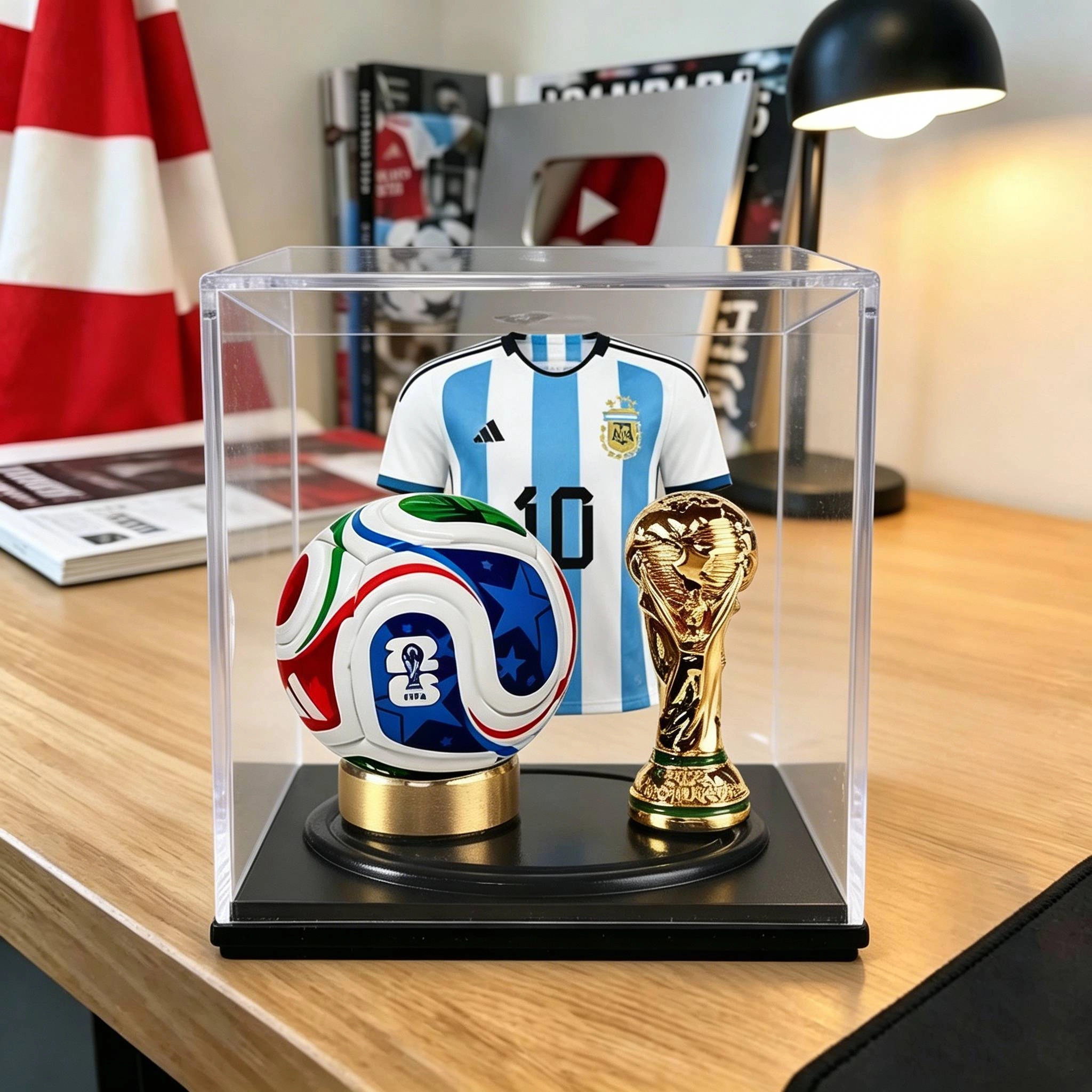 Lionel Messi Argentina Champion Display Box
